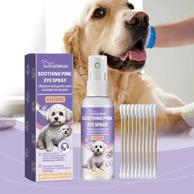Yegbong Pet Tear Stain Spray: Gentle Eye Cleaner & Moisturizer for Bright Eyes - Image 2