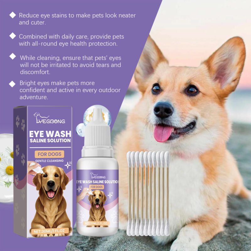 Yegbong Gentle Dog Saline Eye Cleanser: Tear Stain Remover & Eye Soother - Image 4