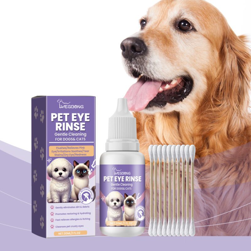 Yegbong Gentle Pet Eye Wash - Cleans Eye Dirt, Tear Stains & Debris for Cats and Dogs - Image 2