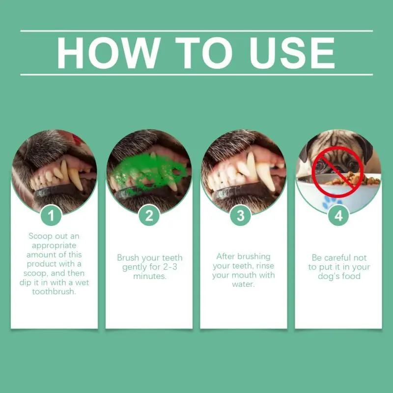 Yegbong Gentle Dog Tooth Cleaning Powder for Fresh Breath and Oral Care - Image 6