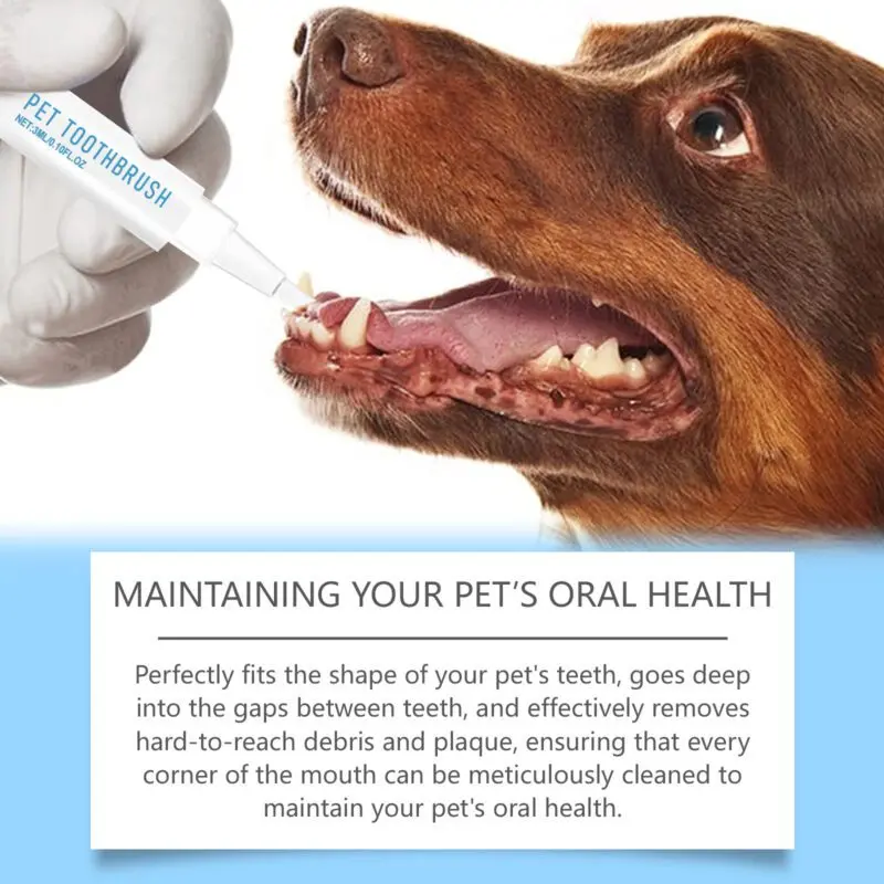 Yegbong Pet Toothbrush for Dogs and Cats - Gentle Teeth Cleaning Pen for Fresh Breath - Image 4