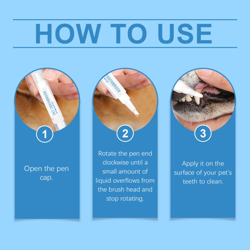 Yegbong Pet Toothbrush for Dogs and Cats - Gentle Teeth Cleaning Pen for Fresh Breath - Image 6