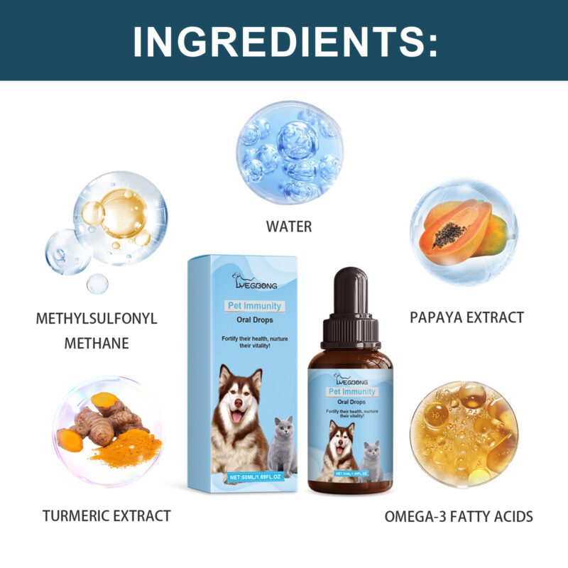 Yegbong Pet Immune Support Oral Drops - Supplement for Cats and Dogs - Image 3