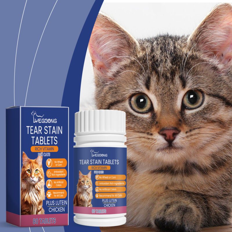 Yegbong Premium Cat Tear Stain Support Tablets - Nutritional Supplement for Cats - Image 2