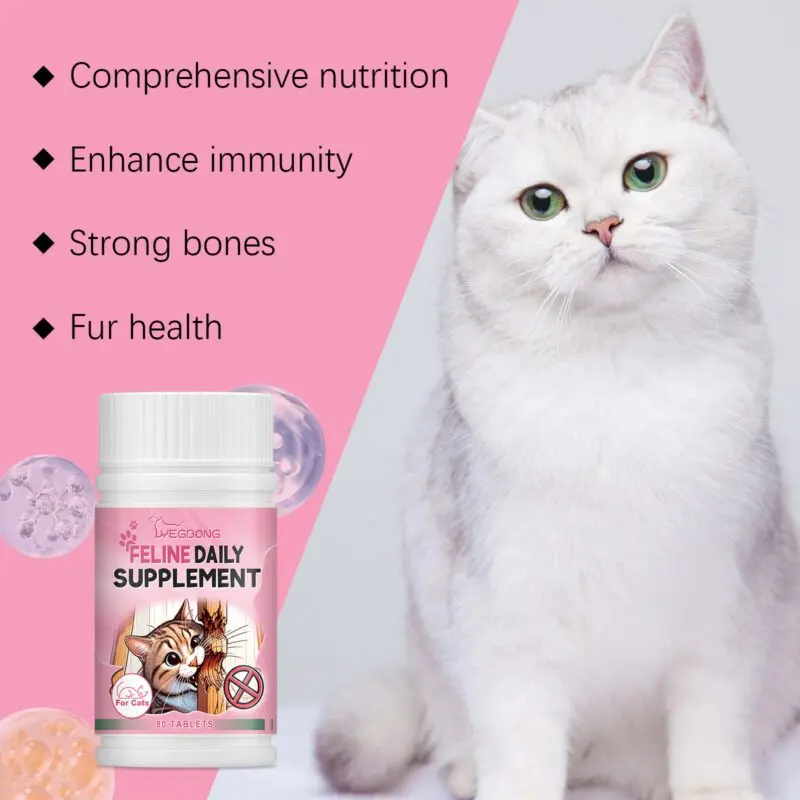 Yegbong Cat Vitamin & Trace Element Supplement Tablets for Balanced Feline Nutrition - Image 3
