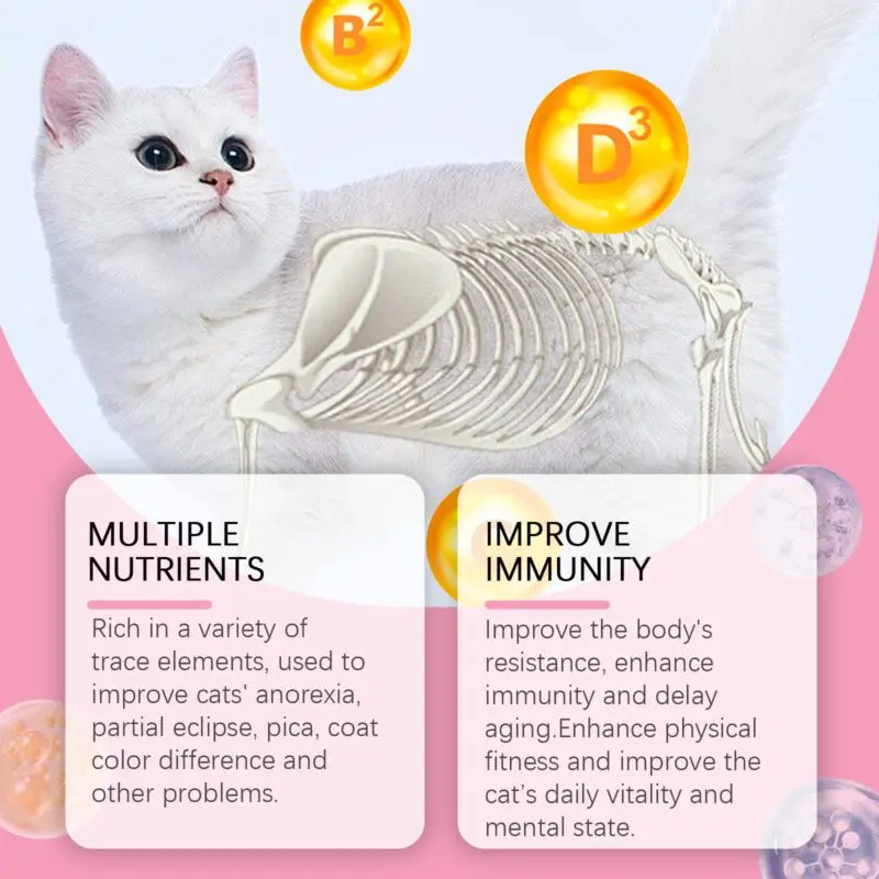 Yegbong Cat Vitamin & Trace Element Supplement Tablets for Balanced Feline Nutrition - Image 4