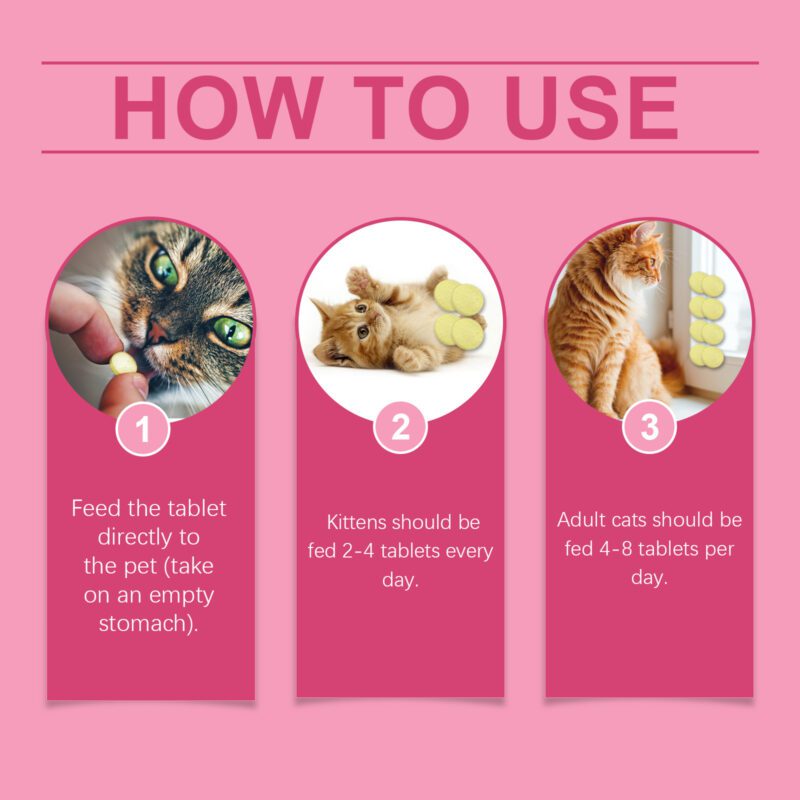 Yegbong Cat Vitamin & Trace Element Supplement Tablets for Balanced Feline Nutrition - Image 6