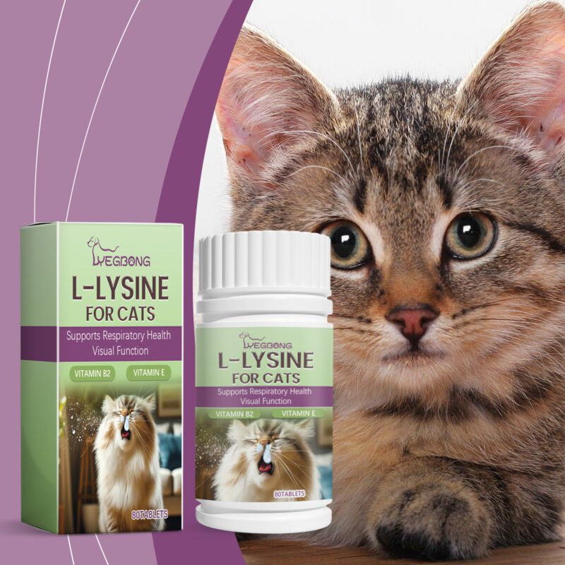 Yegbong Cat L-Lysine Tablets for Immune Support & Feline Health - Premium Supplement - Image 2