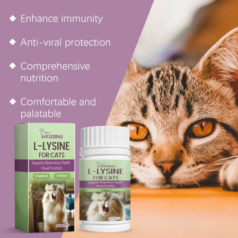 Yegbong Cat L-Lysine Tablets for Immune Support & Feline Health - Premium Supplement - Image 3