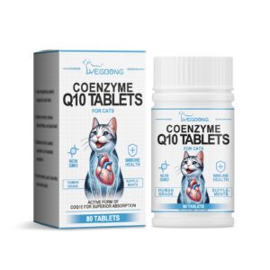 Yegbong Coenzyme Q10 Tablets for Cats - Heart Health & Vitality Supplement