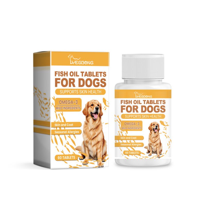 Yegbong Dog Fish Oil Tablets for Skin, Coat, and Overall Health