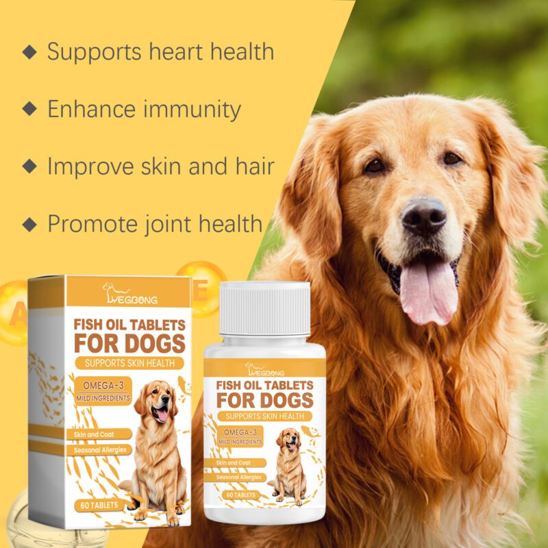 Yegbong Dog Fish Oil Tablets for Skin, Coat, and Overall Health - Image 3