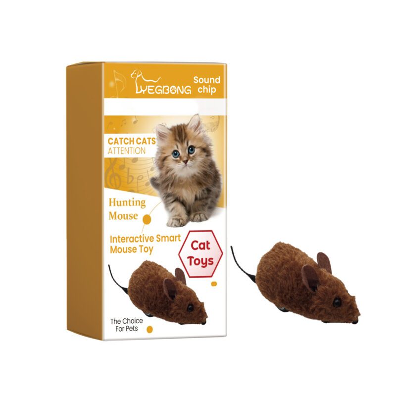 Yegbong Interactive Plush Mouse Toy for Cats & Dogs with Sound - Stress Relief