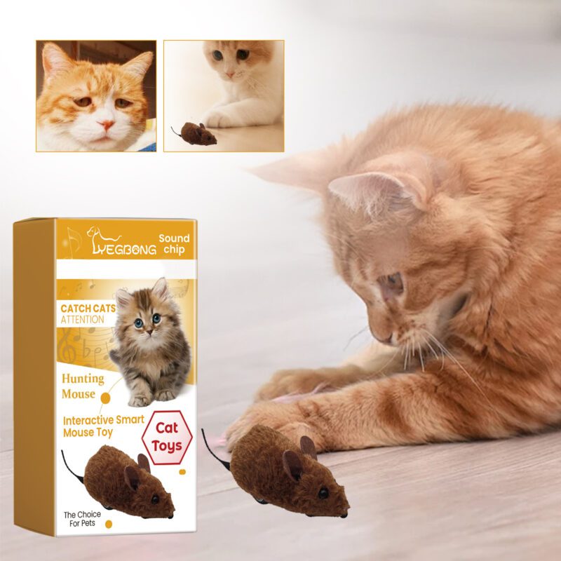 Yegbong Interactive Plush Mouse Toy for Cats & Dogs with Sound - Stress Relief - Image 2