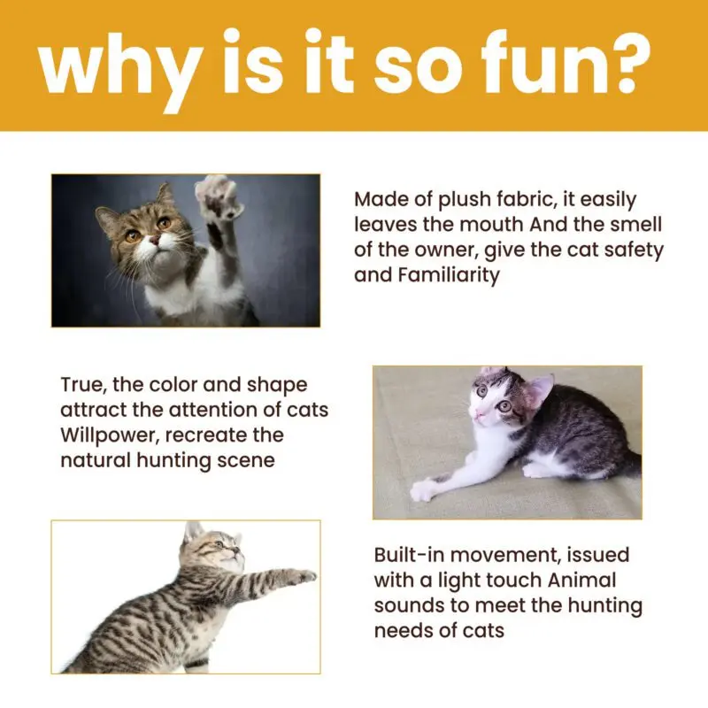 Yegbong Interactive Plush Mouse Toy for Cats & Dogs with Sound - Stress Relief - Image 3