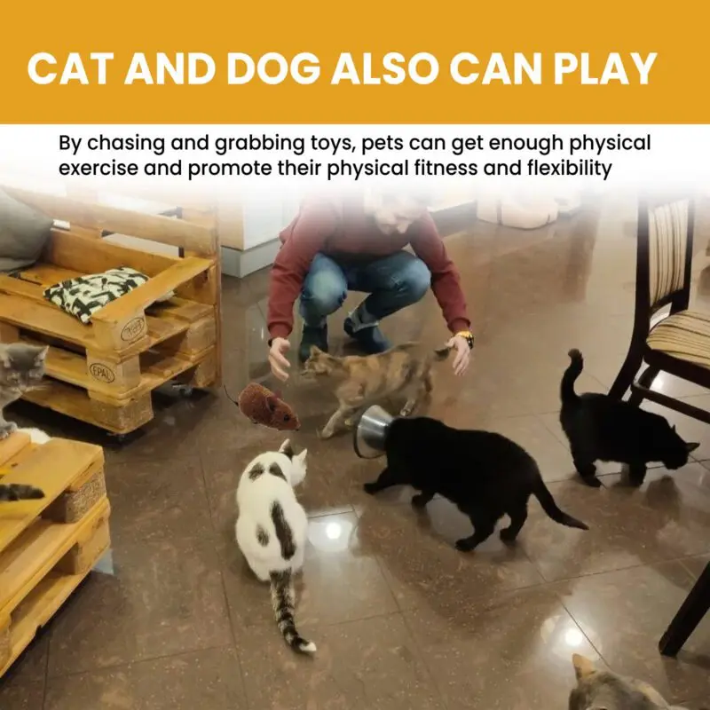 Yegbong Interactive Plush Mouse Toy for Cats & Dogs with Sound - Stress Relief - Image 4