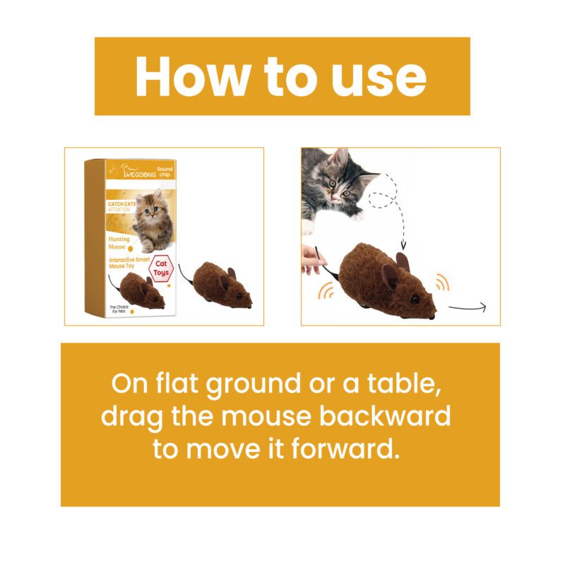 Yegbong Interactive Plush Mouse Toy for Cats & Dogs with Sound - Stress Relief - Image 5