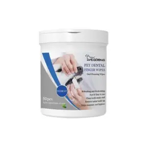 Yegbong Dog Dental Finger Wipes - Bad Breath & Tartar Remover for Dogs