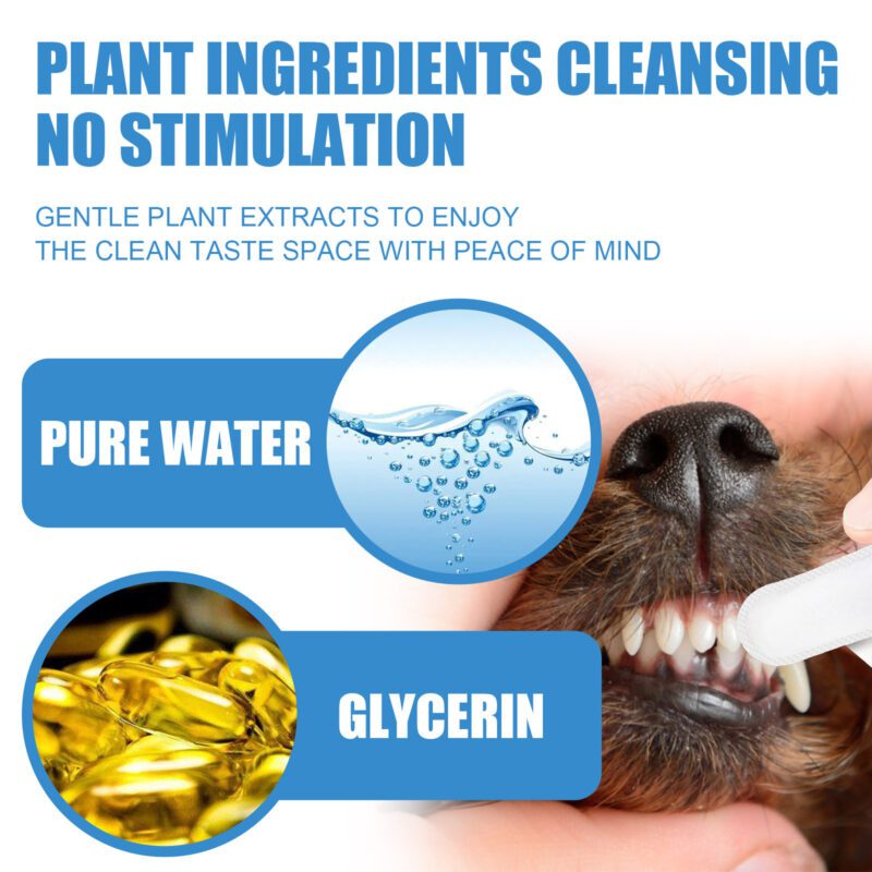 Yegbong Dog Dental Finger Wipes - Bad Breath & Tartar Remover for Dogs - Image 5