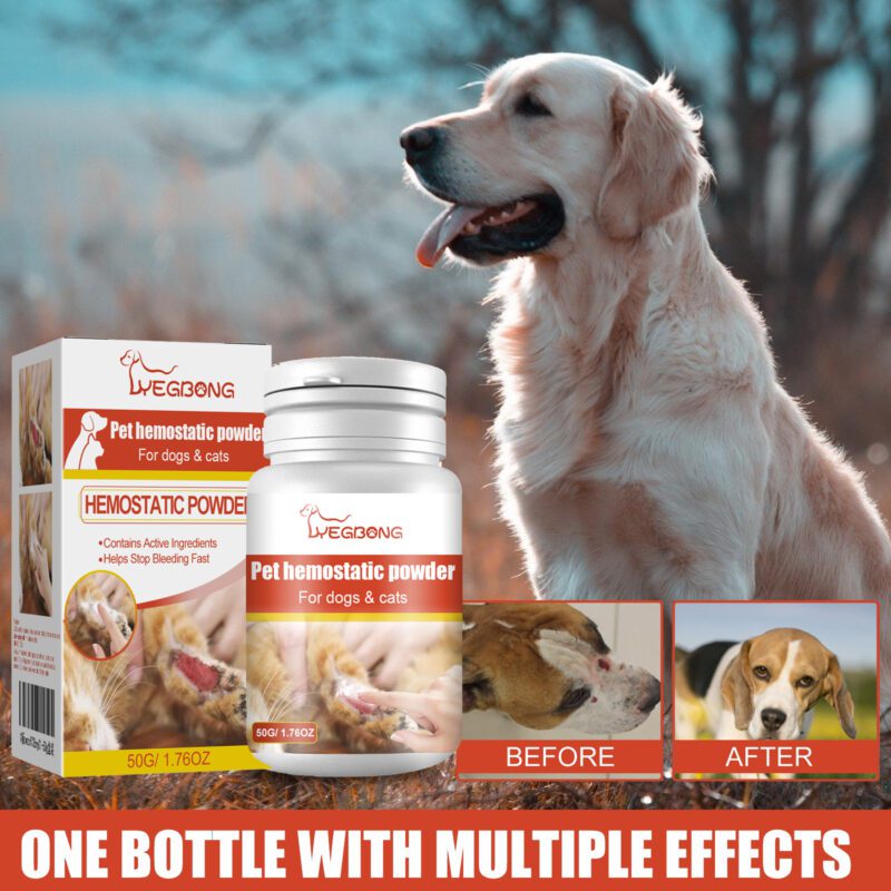 Yegbong Pet Hemostatic & Styptic Powder for Cats & Dogs - Fast-Acting Wound Care - Image 2