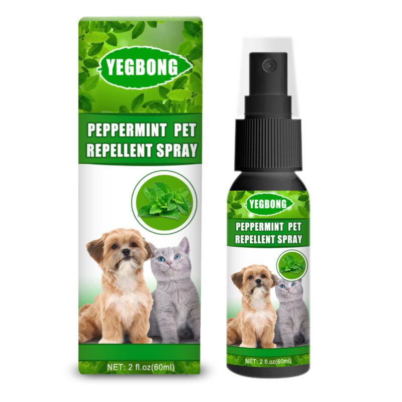 Yegbong Natural Peppermint Pet Repellent Spray - Mite Control for Cats & Dogs