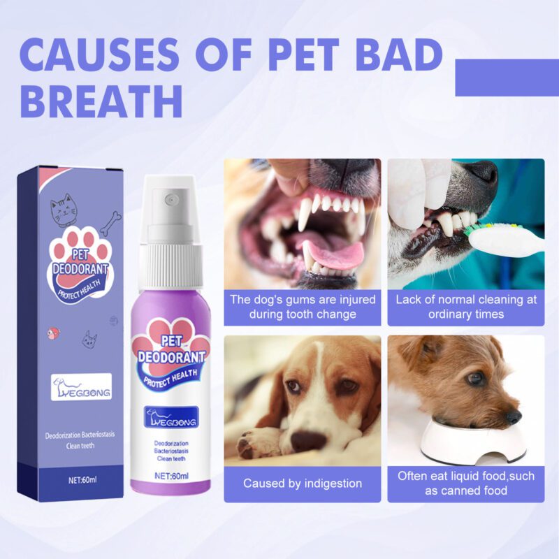 Yegbong Cat & Dog Oral Care Spray - Bad Breath Freshener and Mouth Cleaner - Image 3