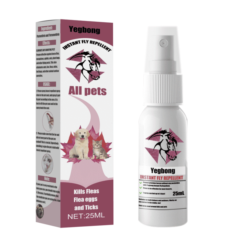 Yegbong Flea & Tick Repellent Spray for Dogs and Cats - Pest Control & Anti-Itch Solution