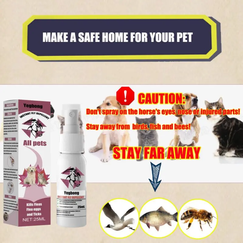 Yegbong Flea & Tick Repellent Spray for Dogs and Cats - Pest Control & Anti-Itch Solution - Image 4