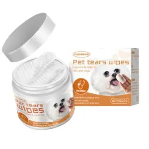 Yegbong Pet Eye Wipes for Dogs and Cats - Gentle Tear Stain and Dirt Cleaning