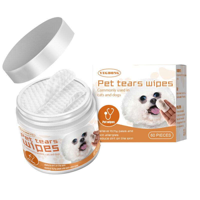 Yegbong Pet Eye Wipes for Dogs and Cats - Gentle Tear Stain and Dirt Cleaning