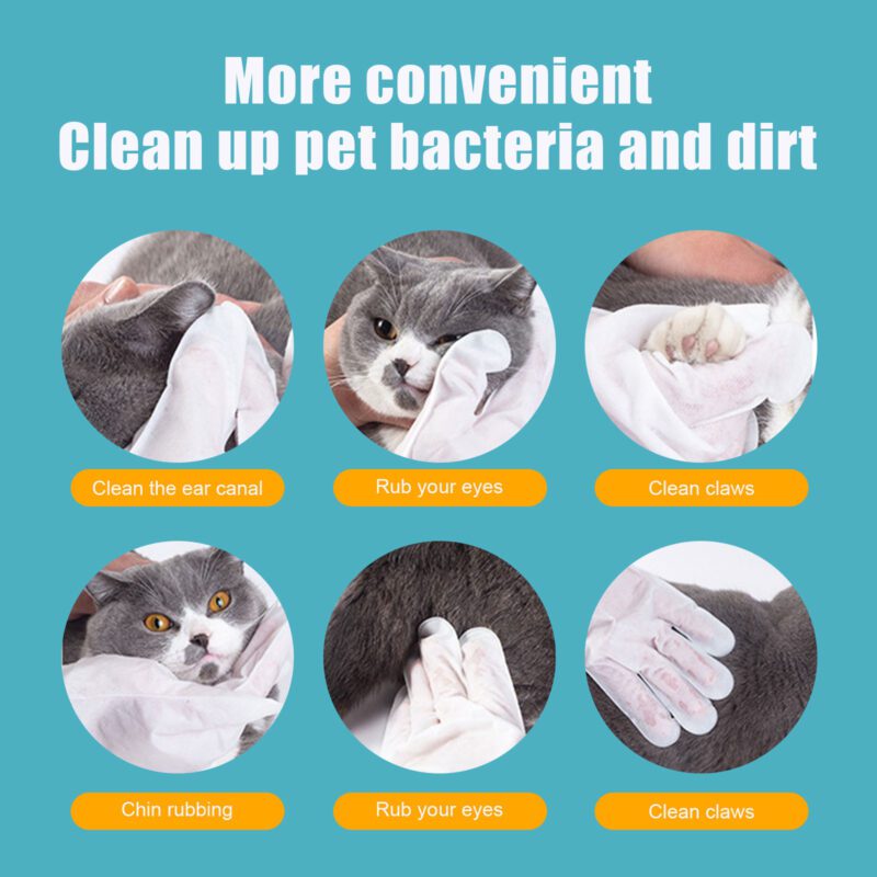 Yegbong Herbal Cleaning Gloves for Pets - Gentle Waterless Grooming - Image 3