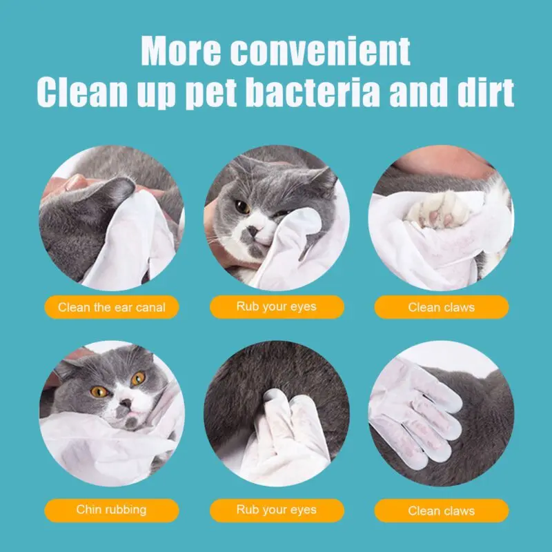 Yegbong Herbal Cleaning Gloves for Pets - Gentle Waterless Grooming - Image 3