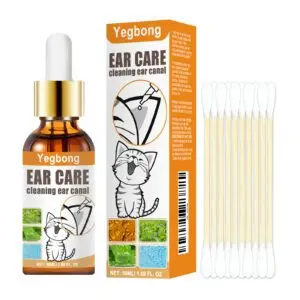 Yegbong Pet Ear Cleaning Drops for Cats & Dogs - Anti-Itch Ear Cleaner, Deodorizer