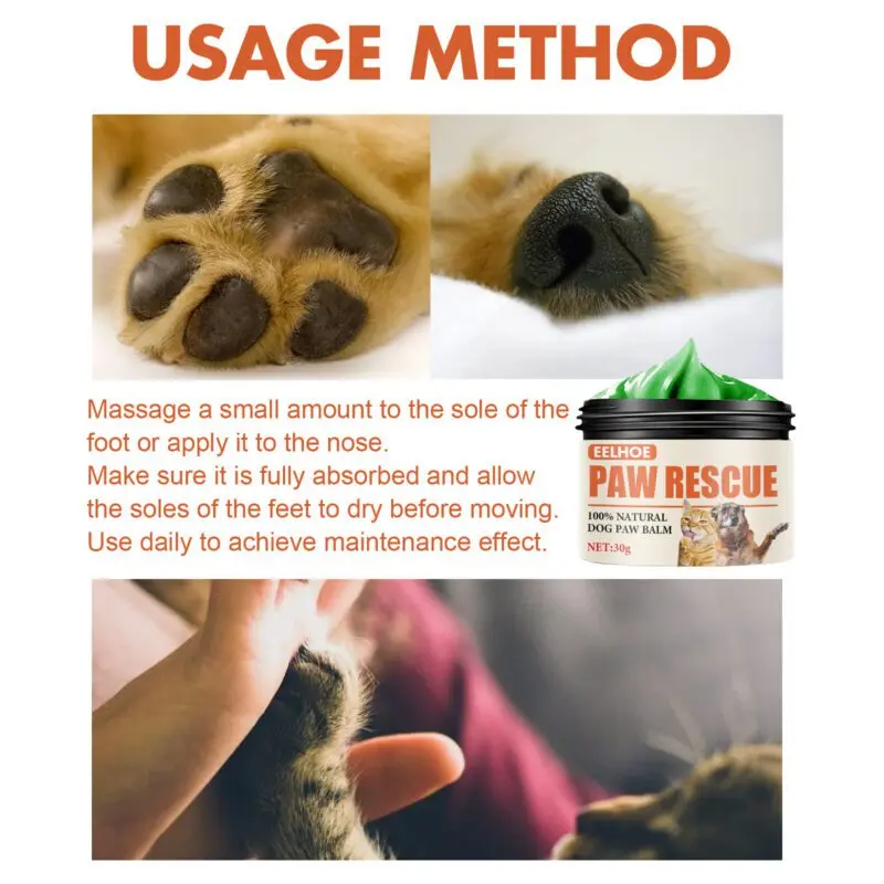 EELHOE Pet Paw Balm for Cats & Dogs - Soothes, Moisturizes & Protects Dry Cracked Paws - Image 5
